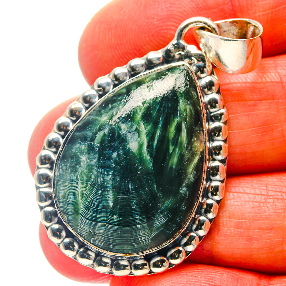 Seraphinite Pendants handcrafted by Ana Silver Co - PD19034