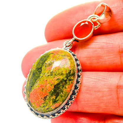 Unakite Pendants handcrafted by Ana Silver Co - PD19036