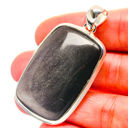 Gold Sheen Obsidian Pendants handcrafted by Ana Silver Co - PD19041