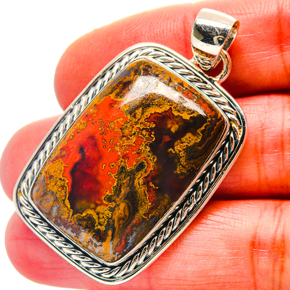 Moroccan Agate Pendants handcrafted by Ana Silver Co - PD19043