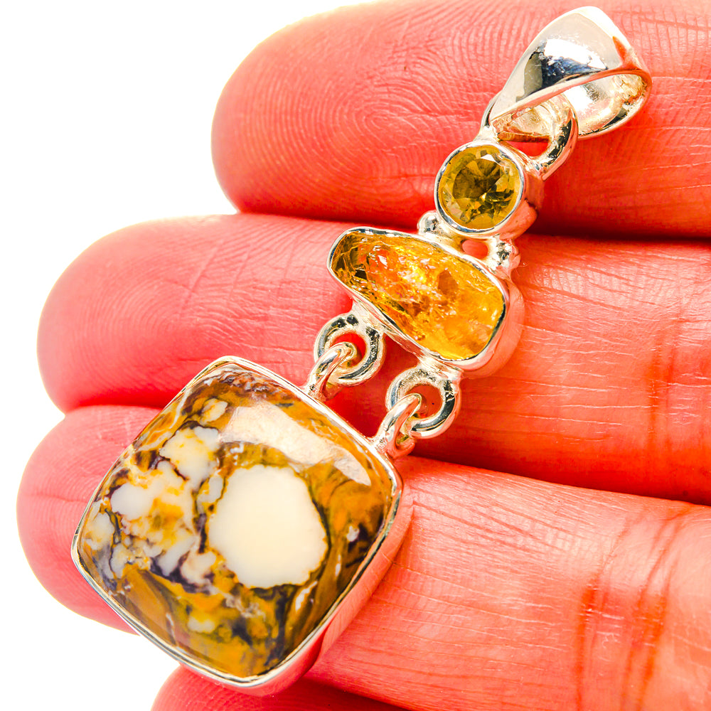 Peanut Wood Jasper Pendants handcrafted by Ana Silver Co - PD19045