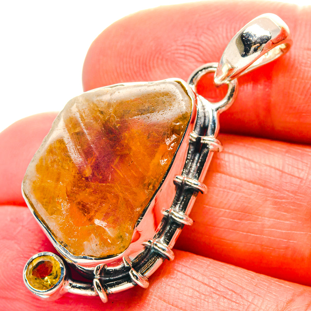 Citrine Pendants handcrafted by Ana Silver Co - PD19053