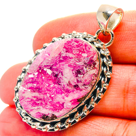 Cobalto Calcite Druzy Pendants handcrafted by Ana Silver Co - PD19060