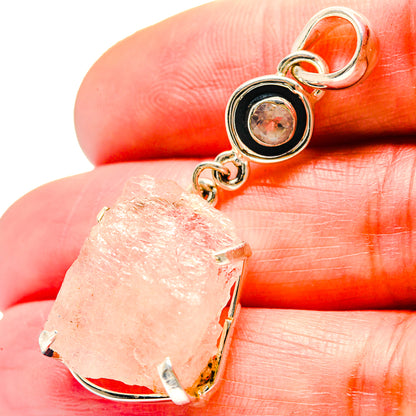 Rose Quartz Pendants handcrafted by Ana Silver Co - PD19061
