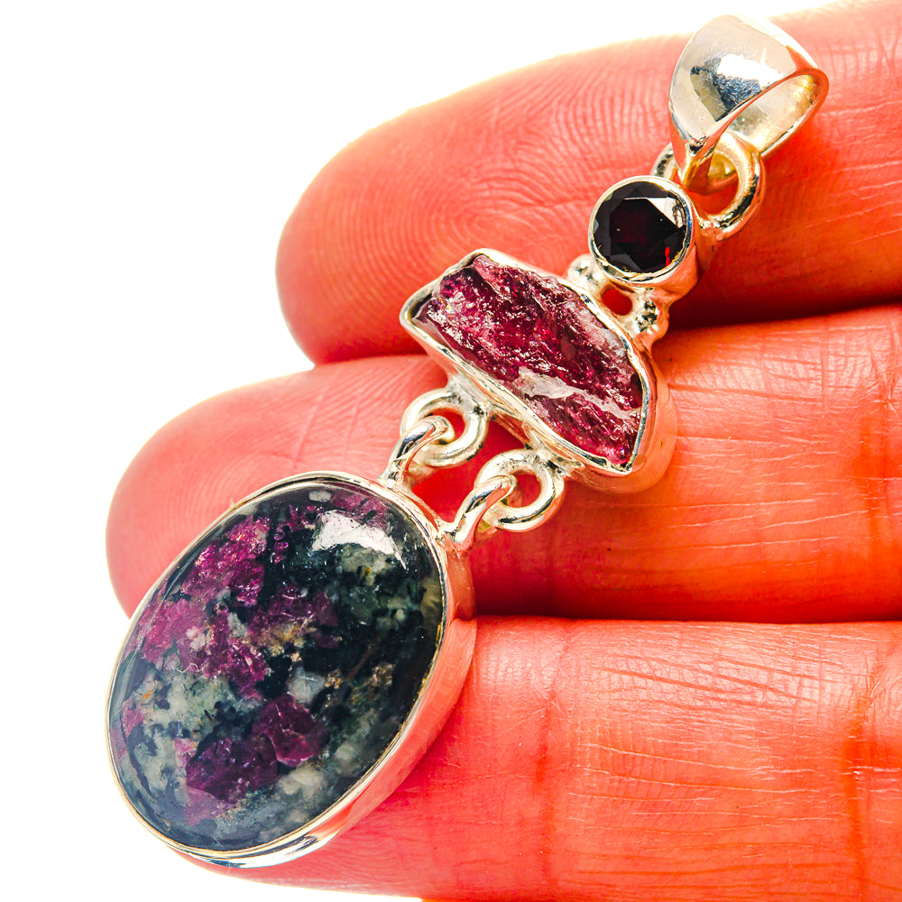 Russian Eudialyte Pendants handcrafted by Ana Silver Co - PD19071