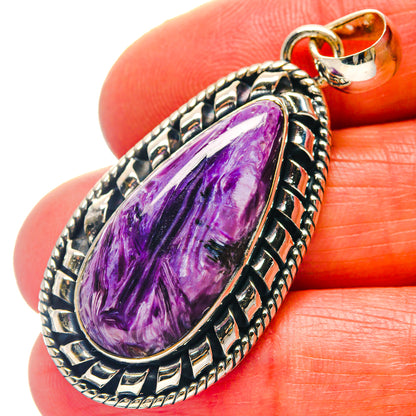 Charoite Pendants handcrafted by Ana Silver Co - PD19072