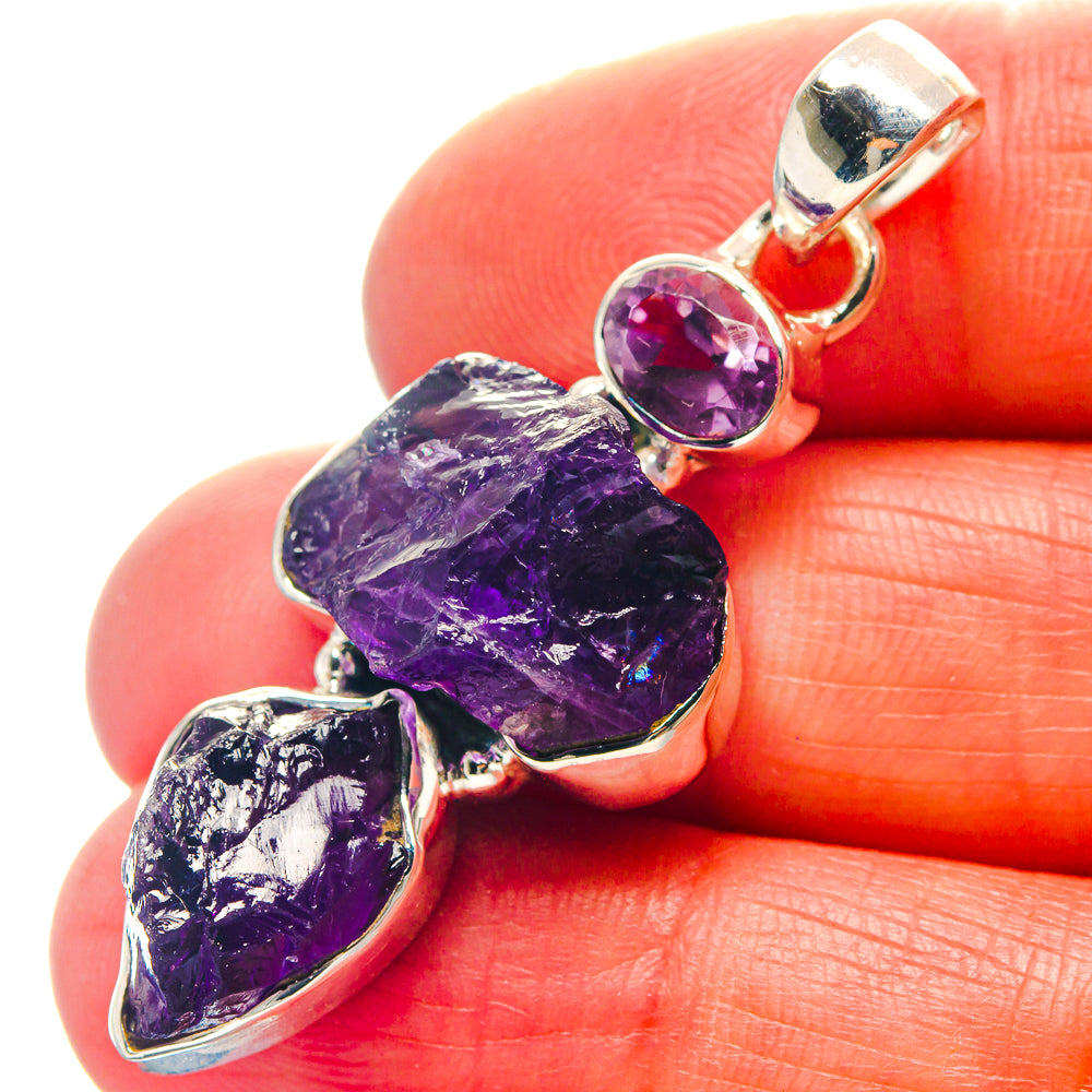 Amethyst Pendants handcrafted by Ana Silver Co - PD19075