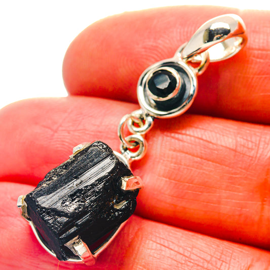 Black Tourmaline Pendants handcrafted by Ana Silver Co - PD19082