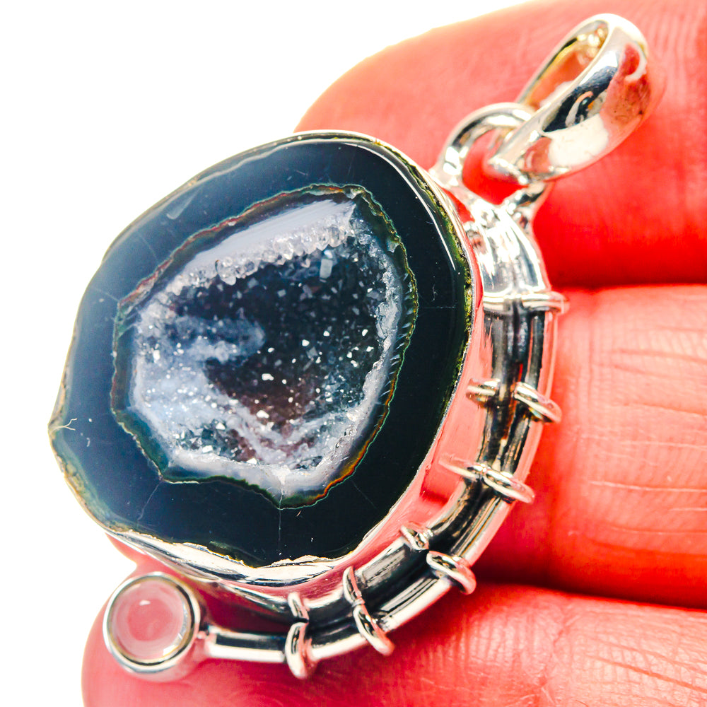 Coconut Geode Slice Pendants handcrafted by Ana Silver Co - PD19084