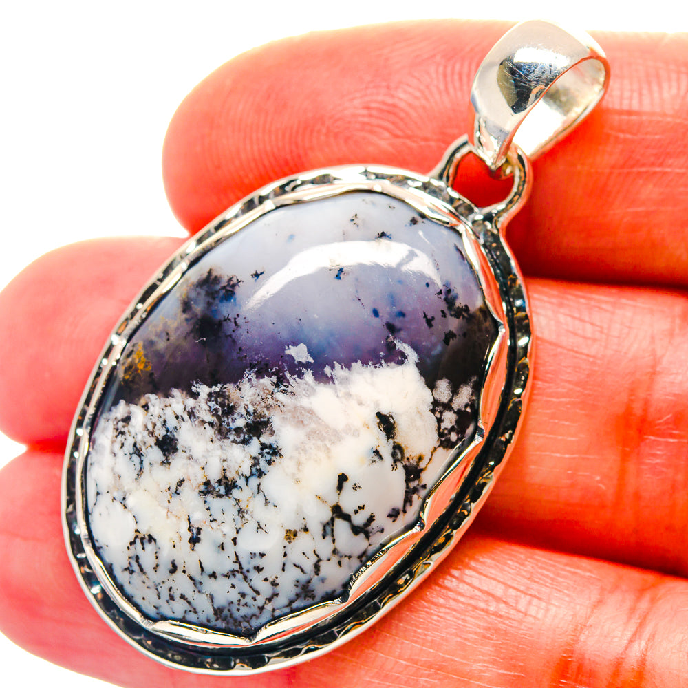Dendritic Opal Pendants handcrafted by Ana Silver Co - PD19093