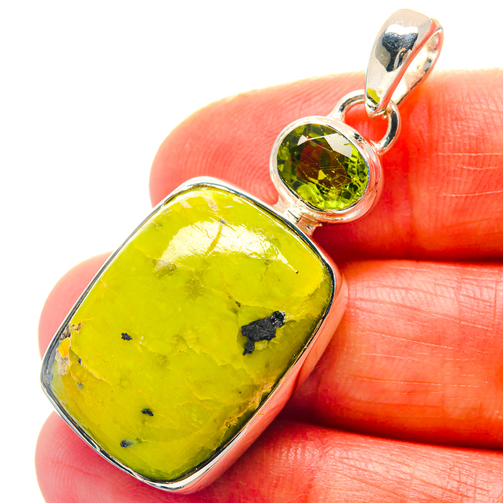 African Green Opal Pendants handcrafted by Ana Silver Co - PD19095
