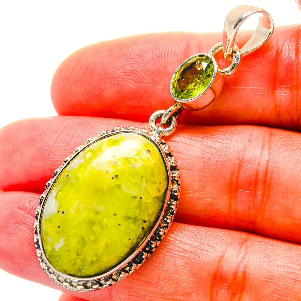 African Green Opal Pendants handcrafted by Ana Silver Co - PD19096