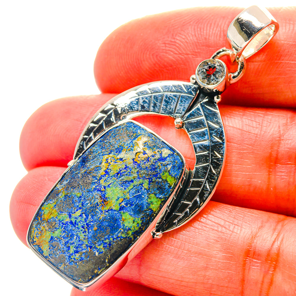 Azurite Pendants handcrafted by Ana Silver Co - PD19099