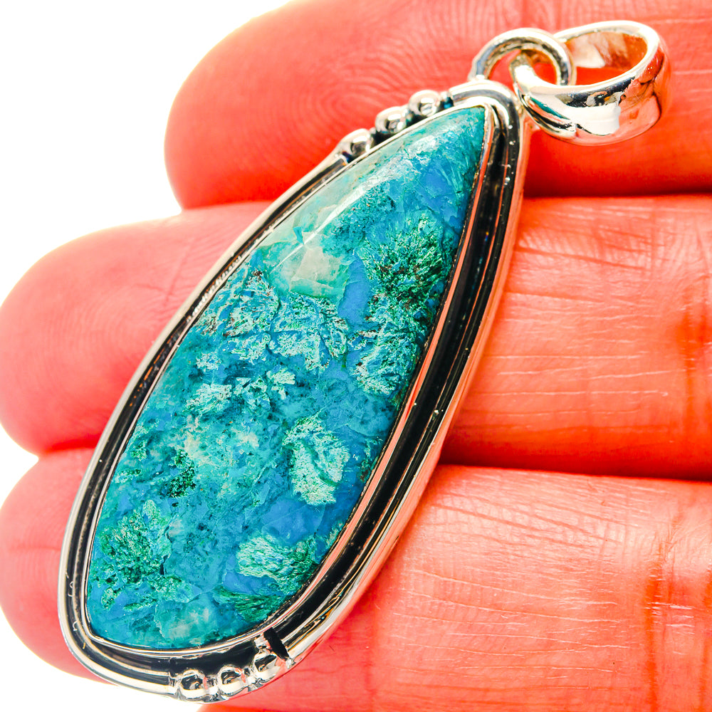 Chrysocolla Pendants handcrafted by Ana Silver Co - PD19100