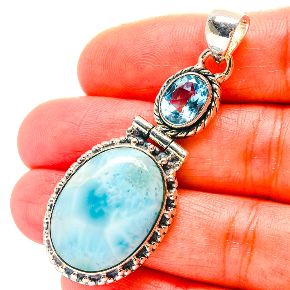 Larimar Pendants handcrafted by Ana Silver Co - PD19109