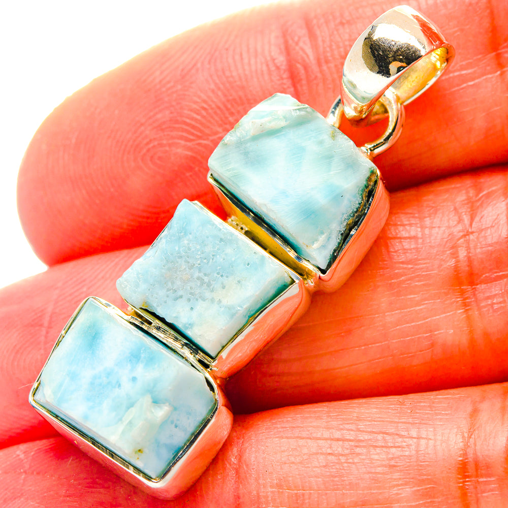 Larimar Pendants handcrafted by Ana Silver Co - PD19110