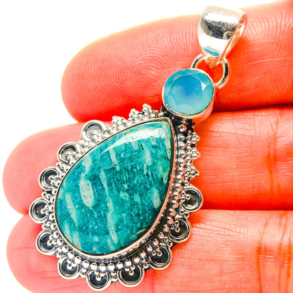 Amazonite Pendants handcrafted by Ana Silver Co - PD19113