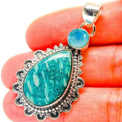 Amazonite Pendants handcrafted by Ana Silver Co - PD19113