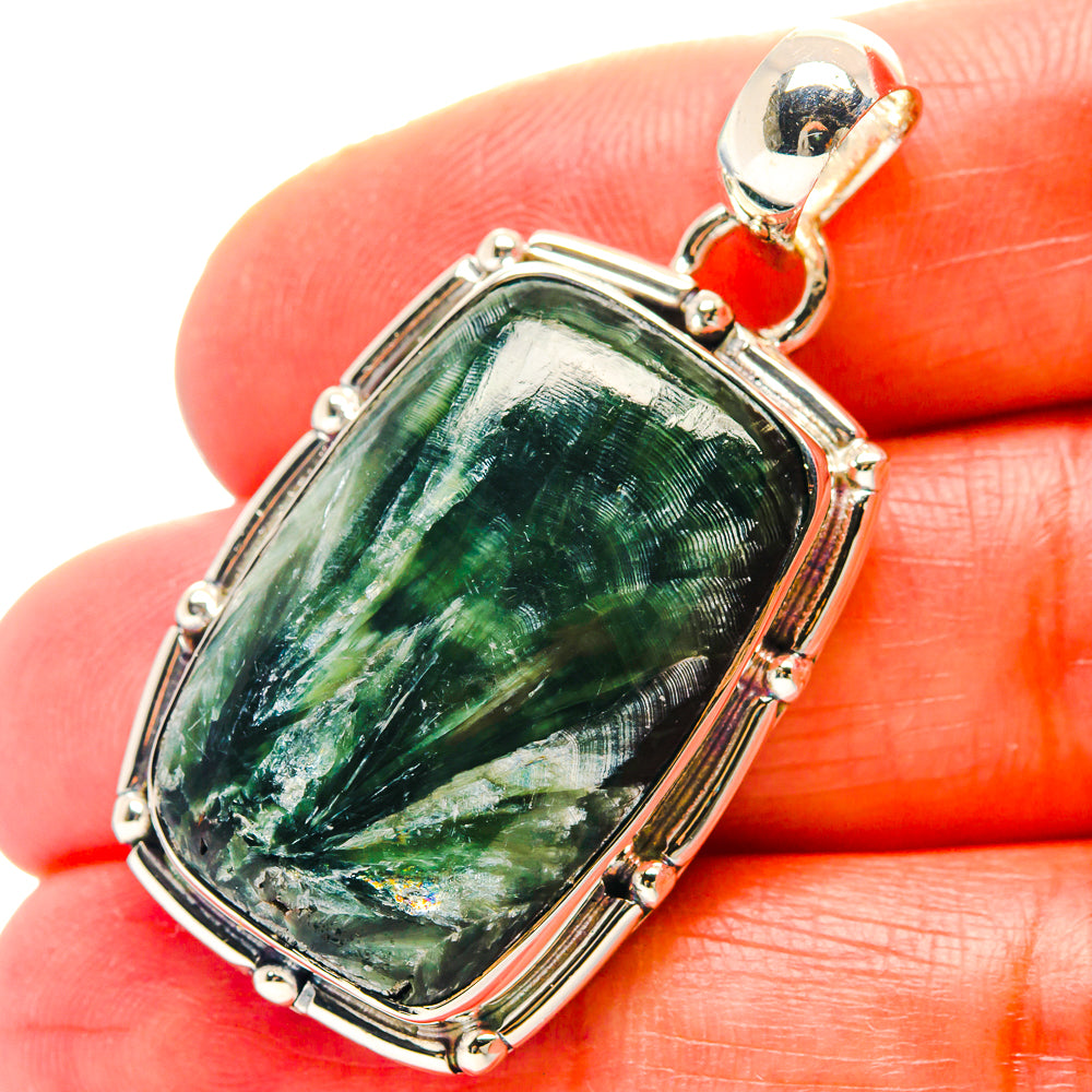 Seraphinite Pendants handcrafted by Ana Silver Co - PD19117