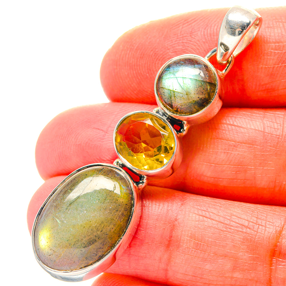 Labradorite Pendants handcrafted by Ana Silver Co - PD19118