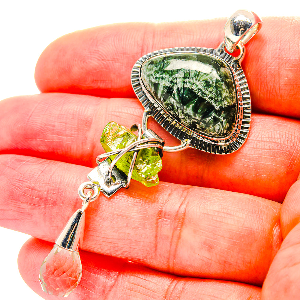 Seraphinite Pendants handcrafted by Ana Silver Co - PD19121