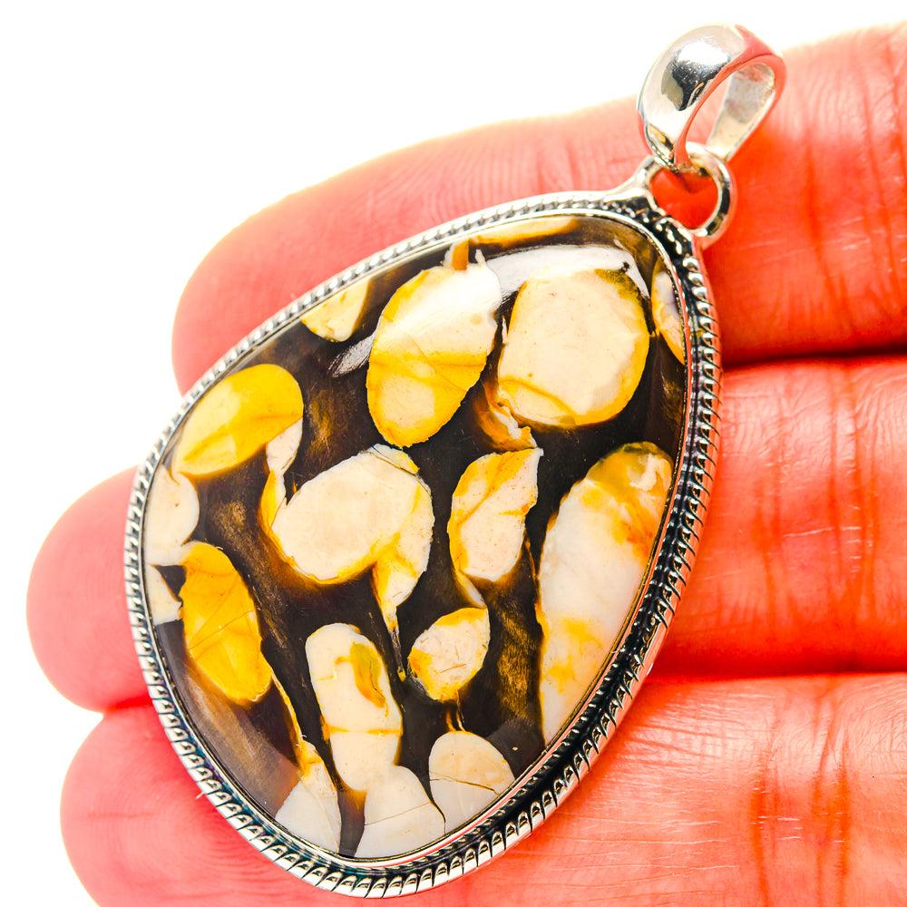 Peanut Wood Jasper Pendants handcrafted by Ana Silver Co - PD19127