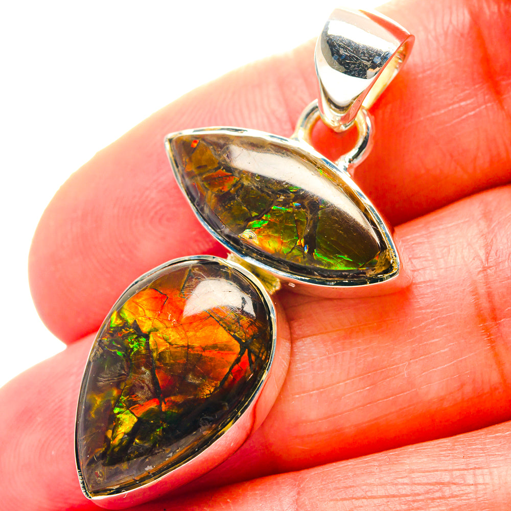 Ammolite Pendants handcrafted by Ana Silver Co - PD19138