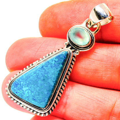 Chrysocolla Pendants handcrafted by Ana Silver Co - PD19142