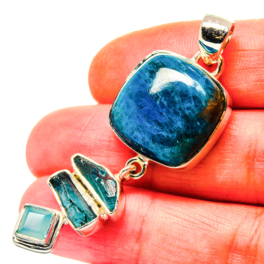 Chrysocolla Pendants handcrafted by Ana Silver Co - PD19145