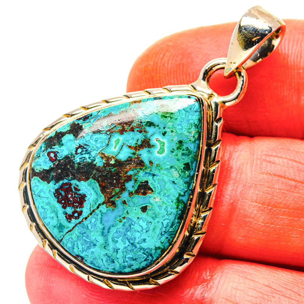 Chrysocolla Pendants handcrafted by Ana Silver Co - PD19152