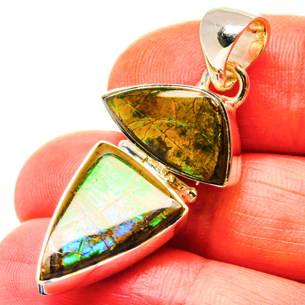 Ammolite Pendants handcrafted by Ana Silver Co - PD19154
