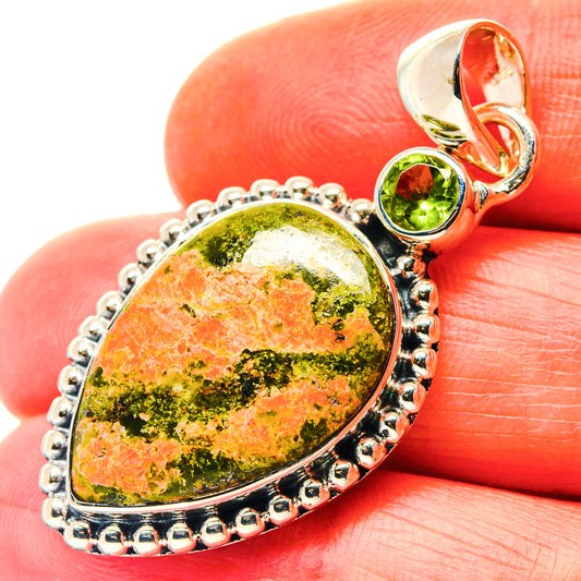 Unakite Pendants handcrafted by Ana Silver Co - PD19165
