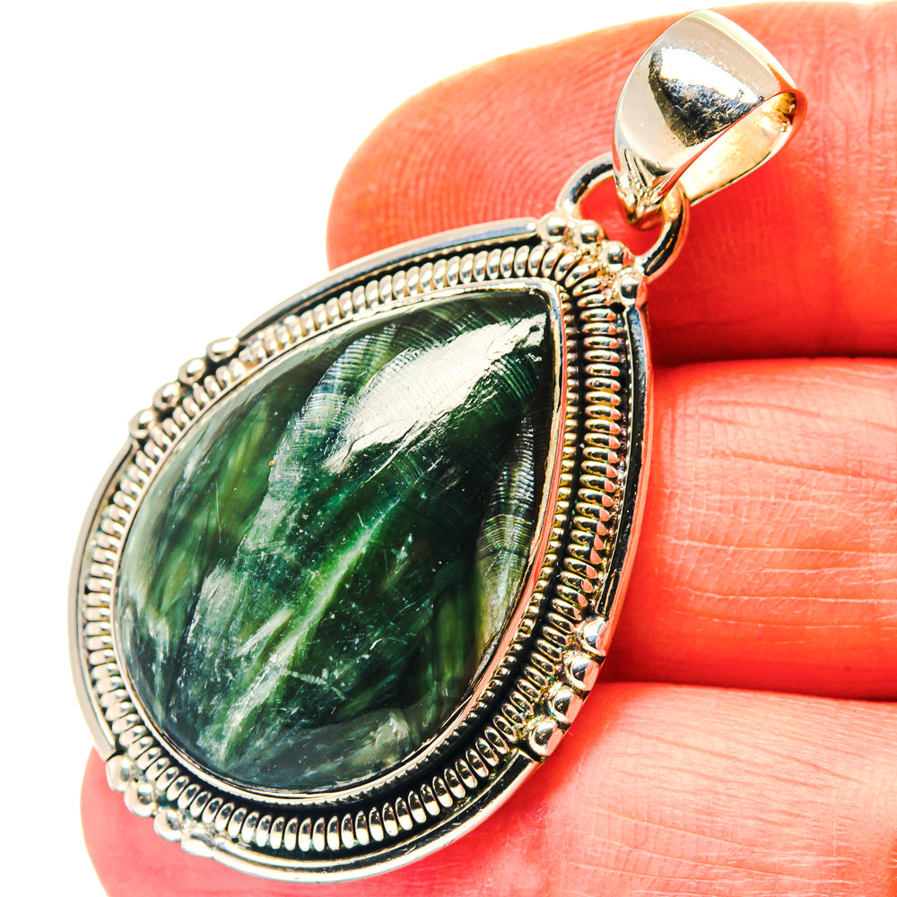 Seraphinite Pendants handcrafted by Ana Silver Co - PD19167