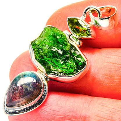Chrome Diopside Pendants handcrafted by Ana Silver Co - PD19168