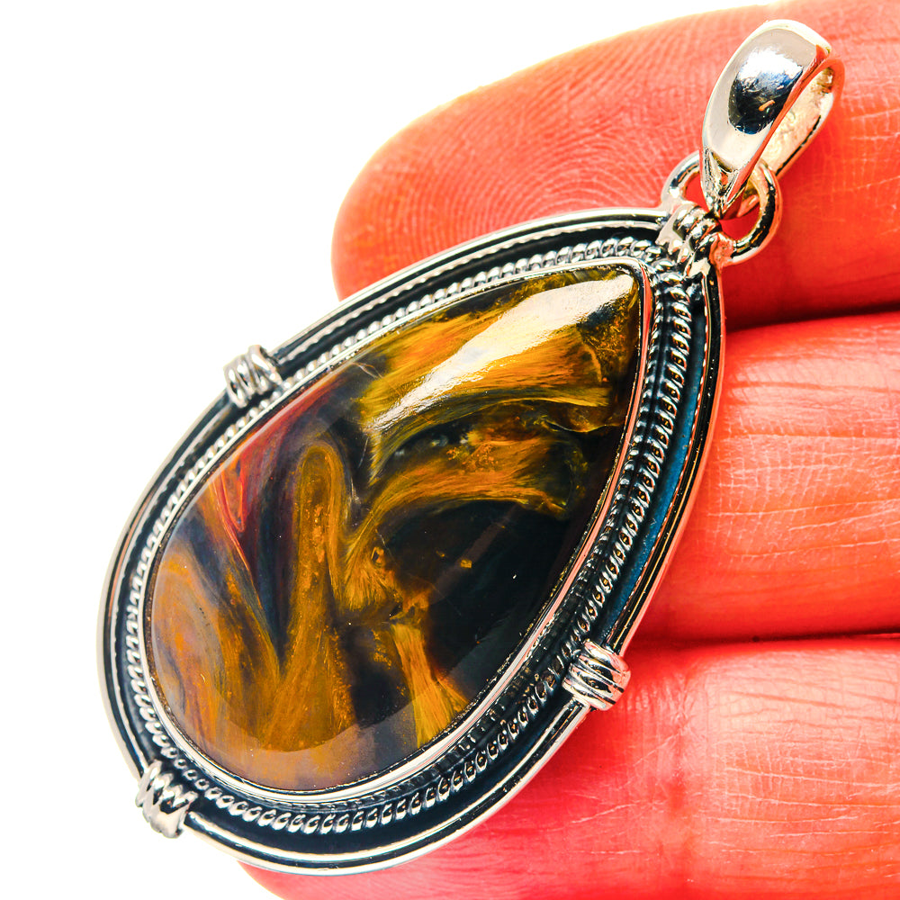 Golden Pietersite Pendants handcrafted by Ana Silver Co - PD19172