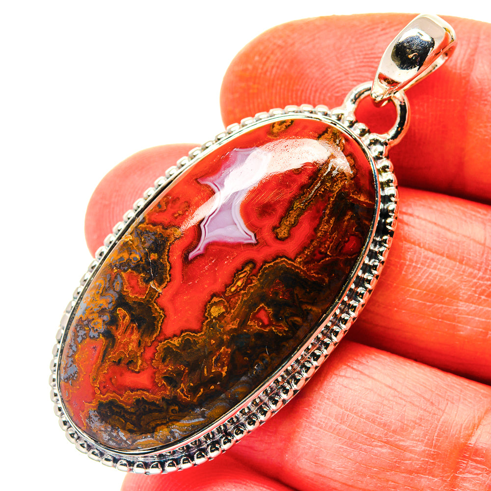 Moroccan Agate Pendants handcrafted by Ana Silver Co - PD19173