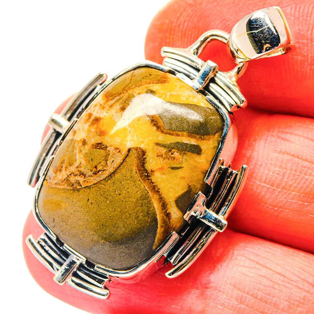 Septarian Nodule Pendants handcrafted by Ana Silver Co - PD19175