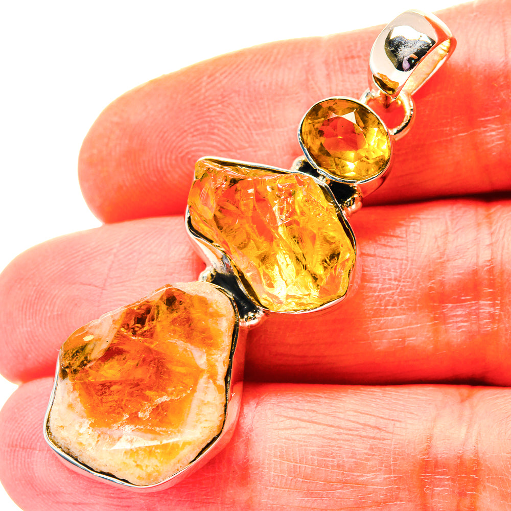 Citrine Pendants handcrafted by Ana Silver Co - PD19178