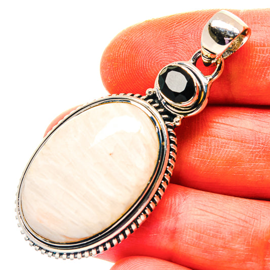 White Scolecite Pendants handcrafted by Ana Silver Co - PD19179