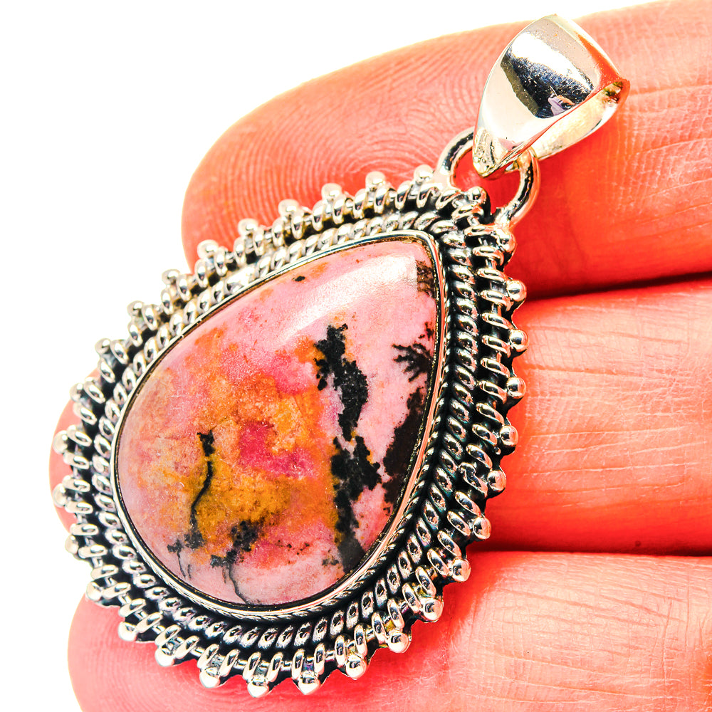 Rhodonite Pendants handcrafted by Ana Silver Co - PD19188