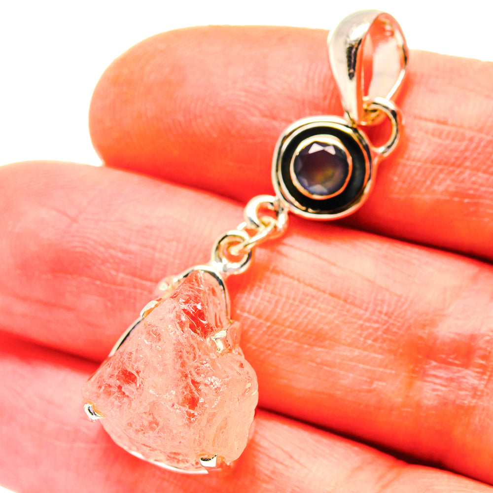 Rose Quartz Pendants handcrafted by Ana Silver Co - PD19194