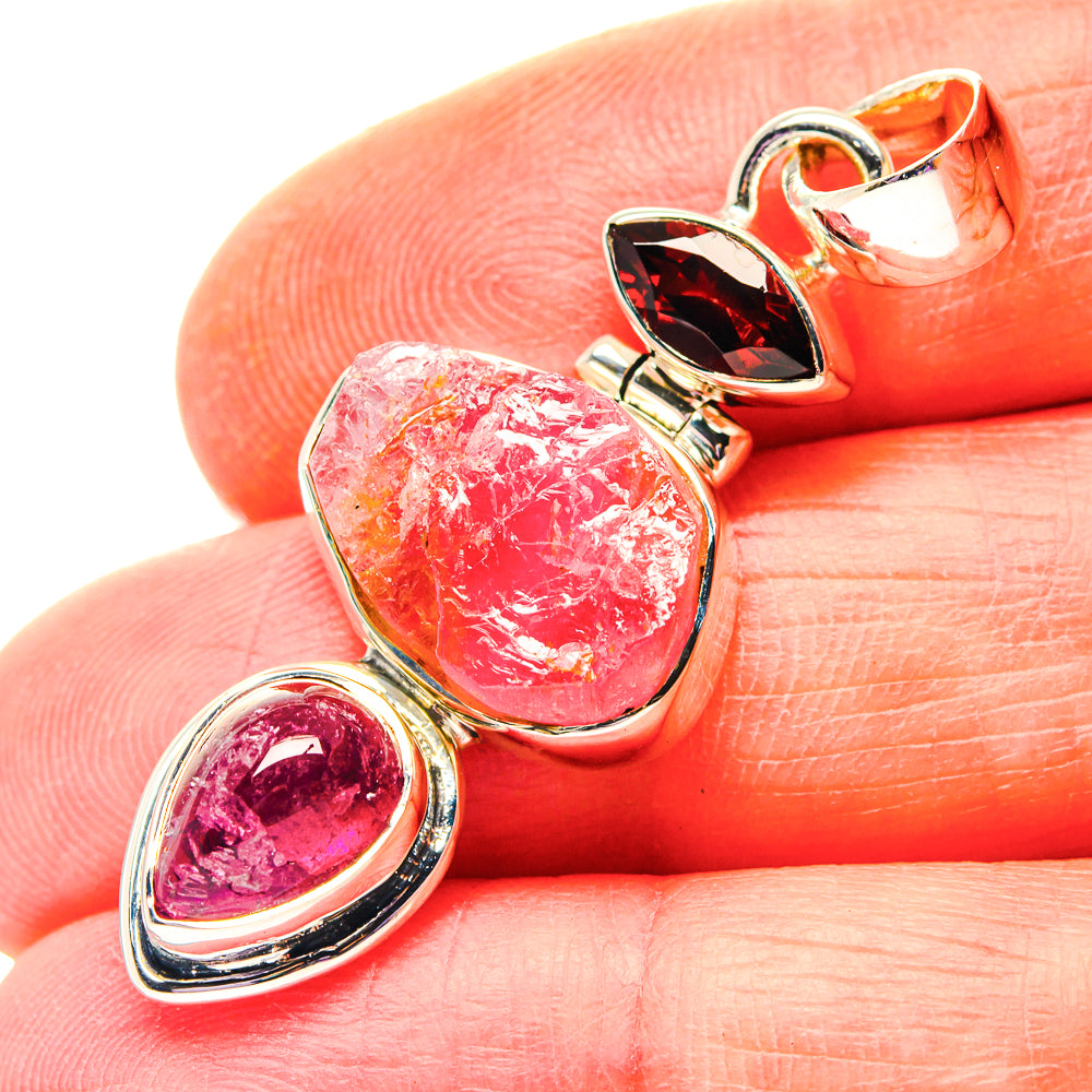 Rose Quartz Pendants handcrafted by Ana Silver Co - PD19197