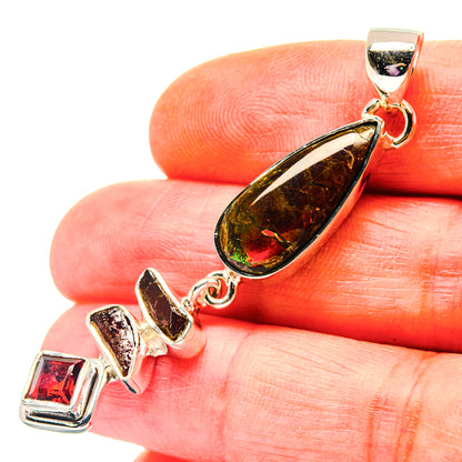 Ammolite Pendants handcrafted by Ana Silver Co - PD19199