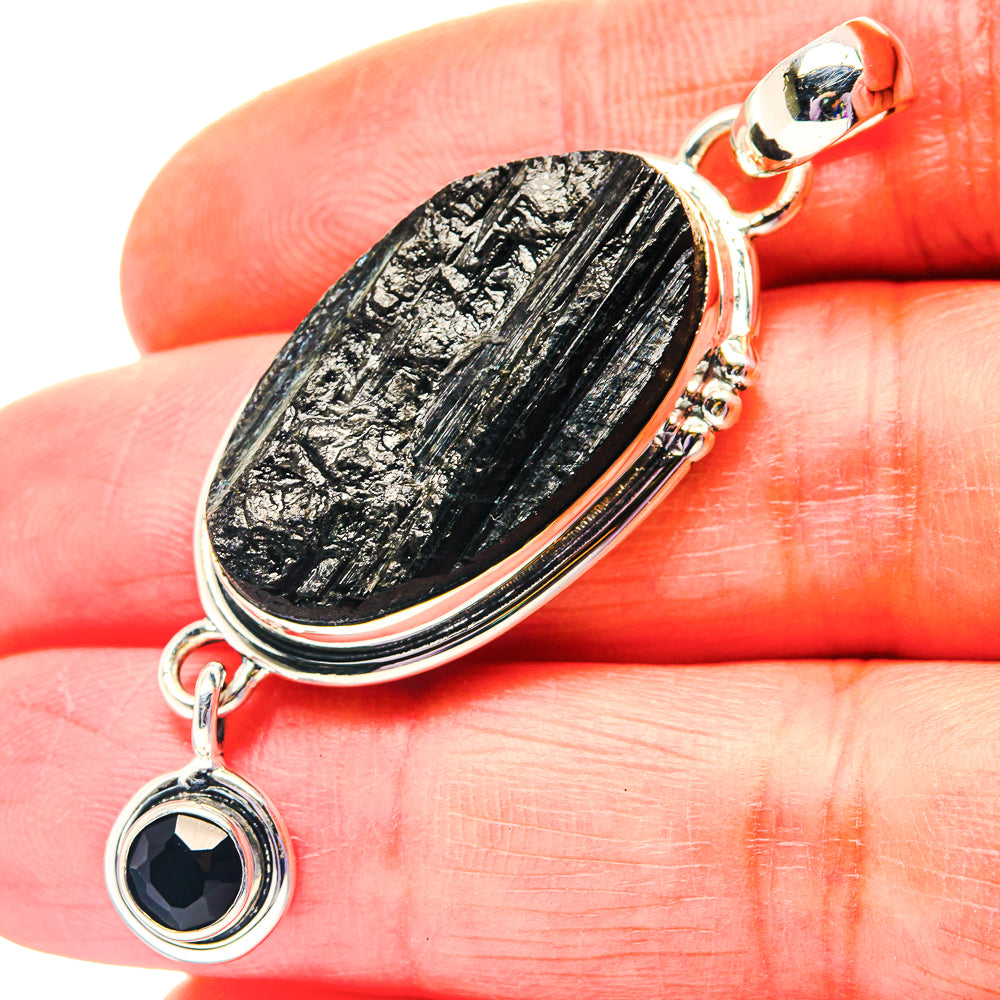 Black Tourmaline Pendants handcrafted by Ana Silver Co - PD19220