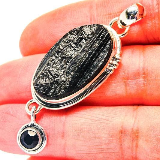 Black Tourmaline Pendants handcrafted by Ana Silver Co - PD19220