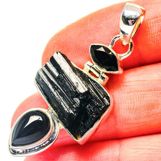 Black Tourmaline Pendants handcrafted by Ana Silver Co - PD19225