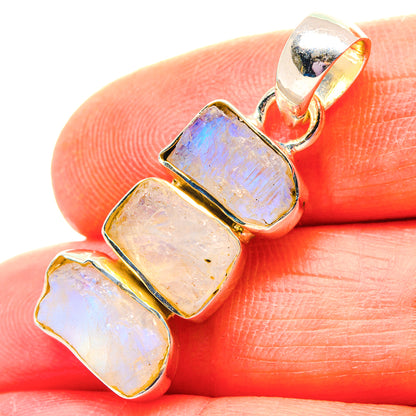 Rainbow Moonstone Pendants handcrafted by Ana Silver Co - PD19227