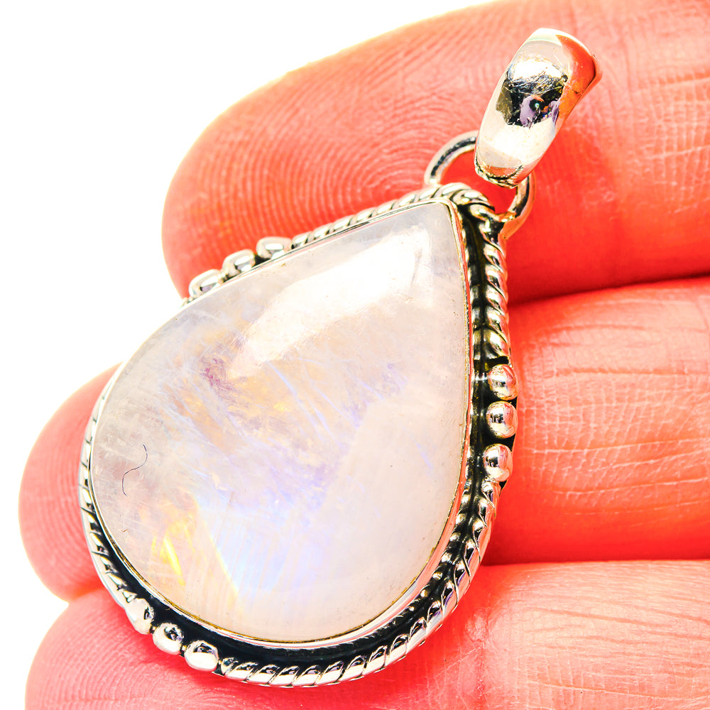 Rainbow Moonstone Pendants handcrafted by Ana Silver Co - PD19230