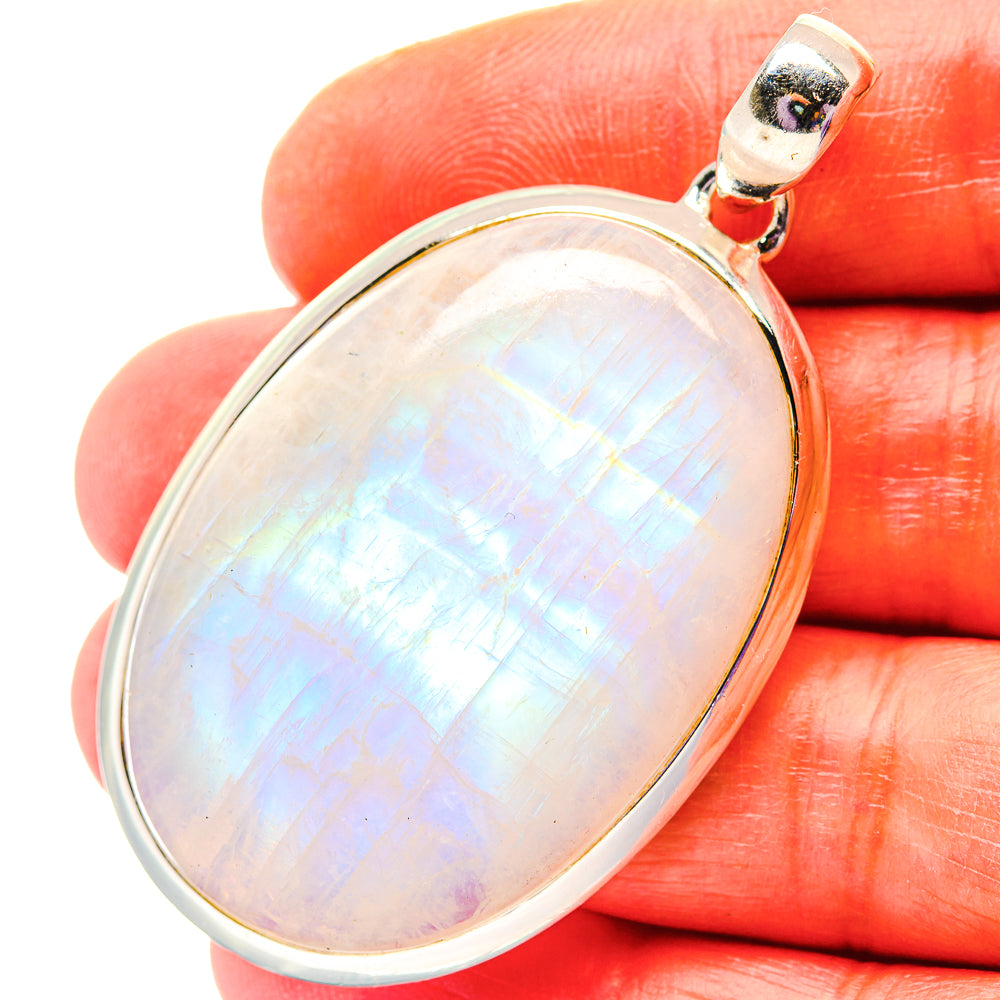 Rainbow Moonstone Pendants handcrafted by Ana Silver Co - PD19231