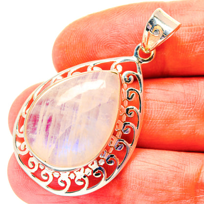 Rainbow Moonstone Pendants handcrafted by Ana Silver Co - PD19235